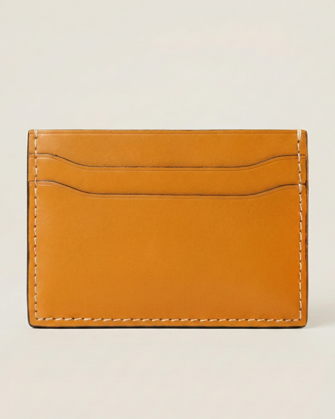 Leatheo Minimal Leather Card Holder – Mustard Yellow