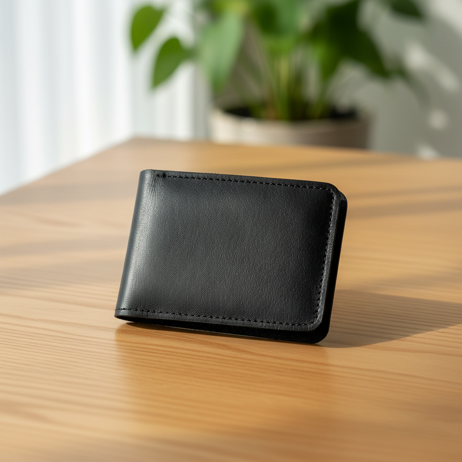 Leatheo Classic Bifold Wallet – Black