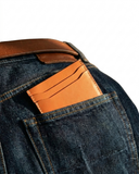 Leatheo Minimal Leather Card Holder – Burnt Orange