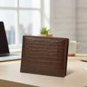 Leatheo Classic Textured Leather Wallet – Brown