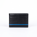 Leatheo Classic Bifold Wallet – Blue Accent