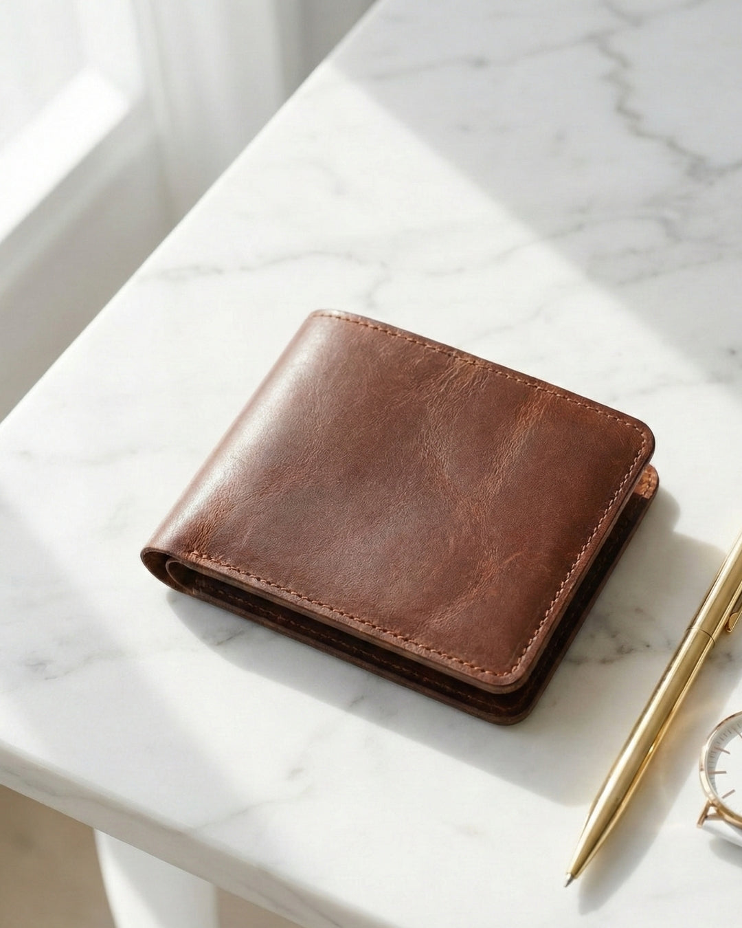 Leatheo Classic Bifold Wallet – Espresso Brown