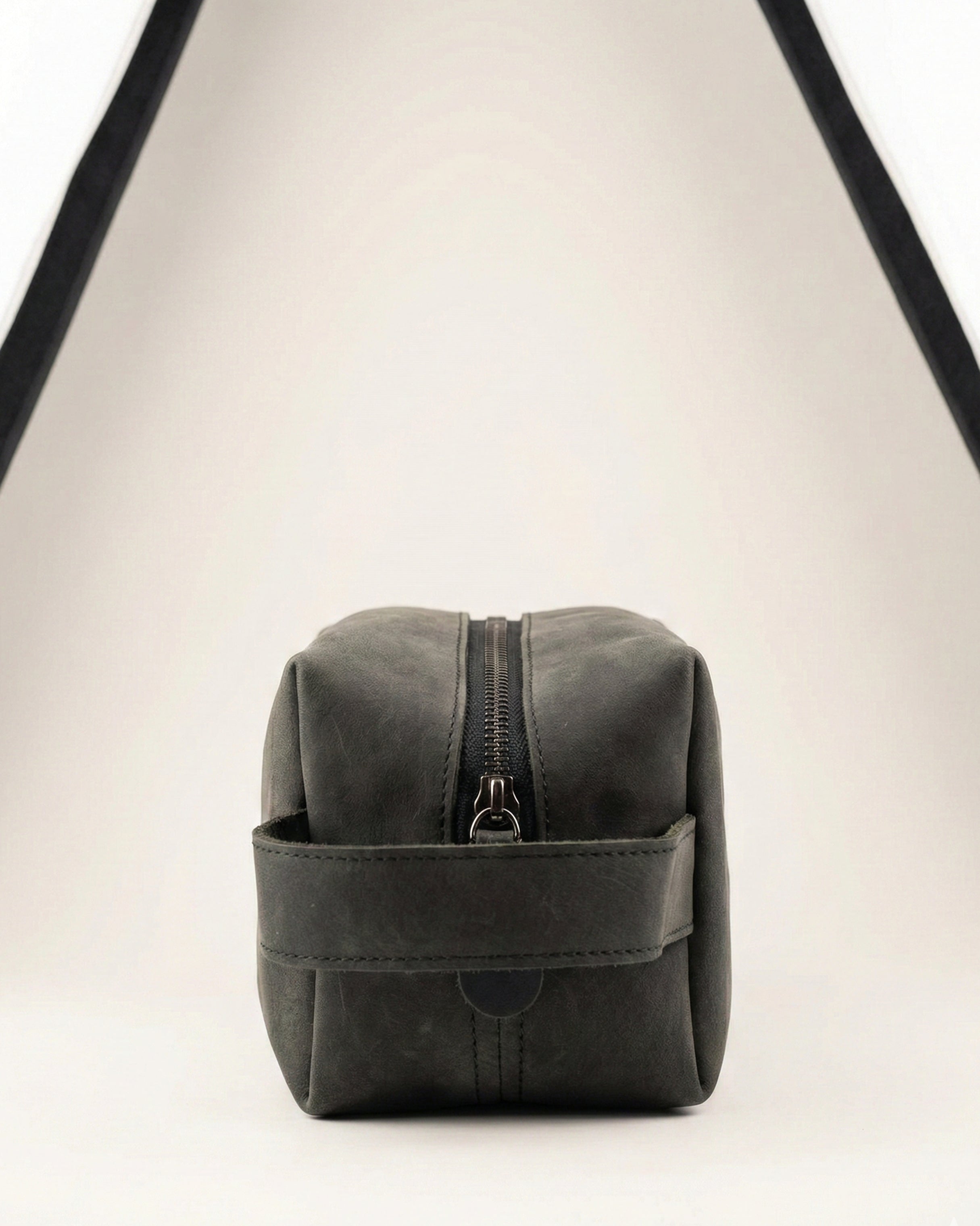Leatheo Royal Leather Dopp Kit — Slate Grey