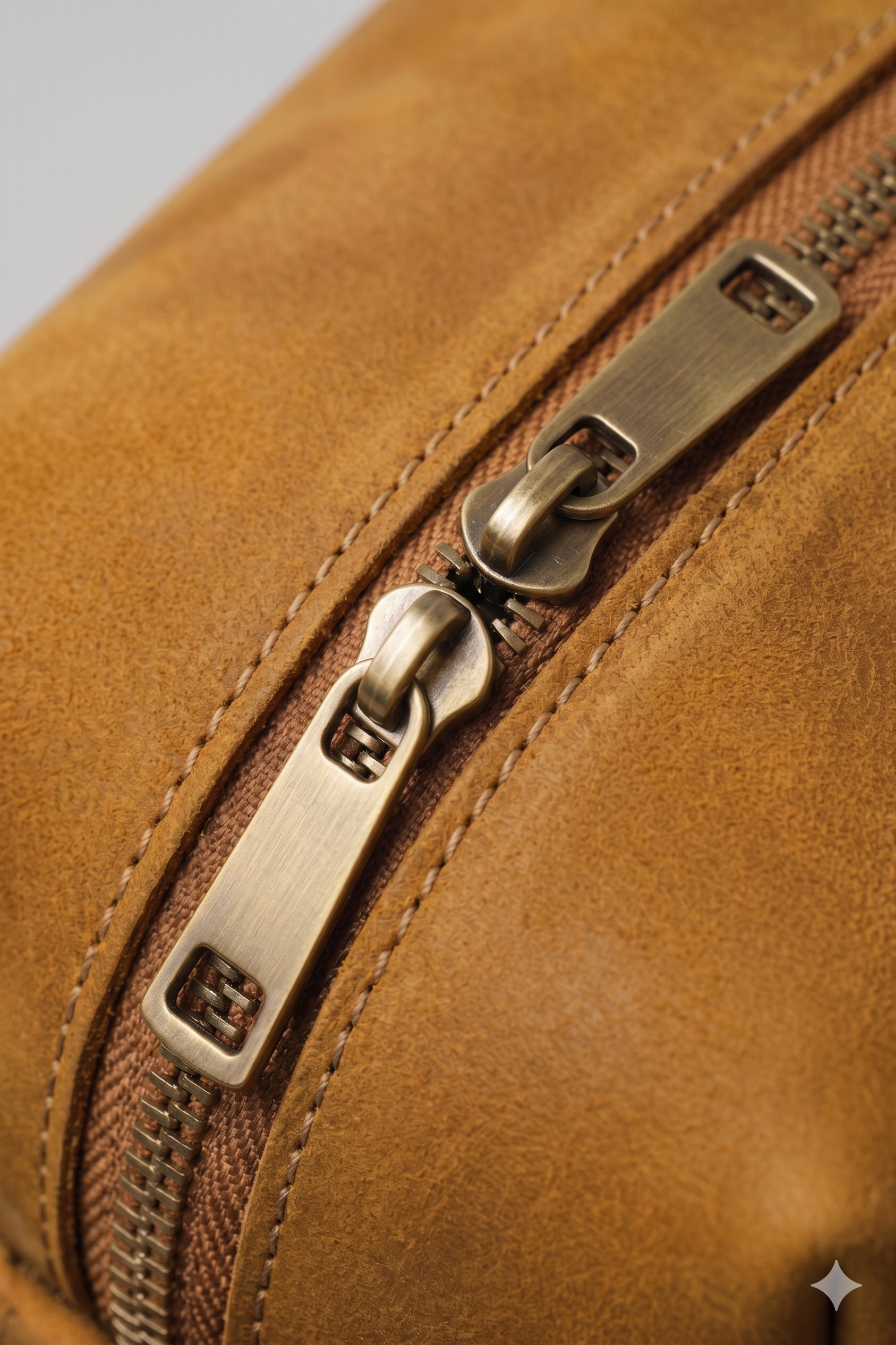 Leatheo Royal Leather Dopp Kit — Caramel brown