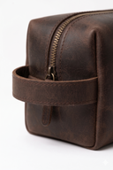 Leatheo Royal Leather Dopp Kit — Vintage Brown