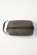 Leatheo Royal Leather Dopp Kit — Slate Grey