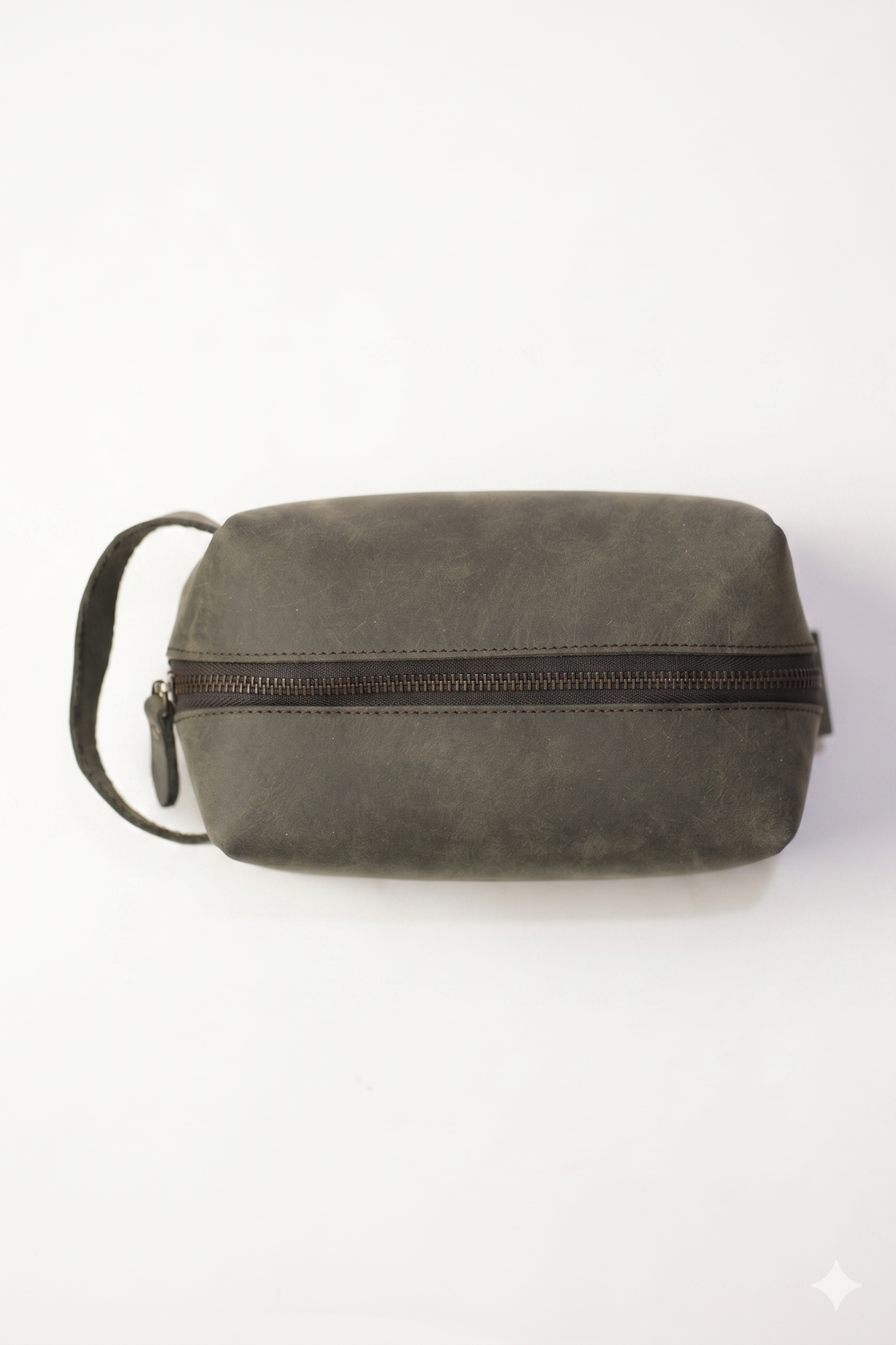 Leatheo Royal Leather Dopp Kit — Slate Grey
