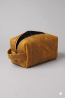 Leatheo Royal Leather Dopp Kit — Caramel brown
