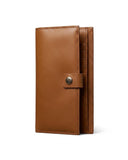 Leatheo Premium Long Leather Wallet with Strap Closure