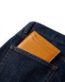 Leatheo Minimal Leather Card Holder – Mustard Yellow