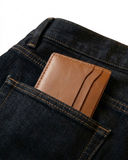 Leatheo Minimal Leather Card Holder – Cognac Brown